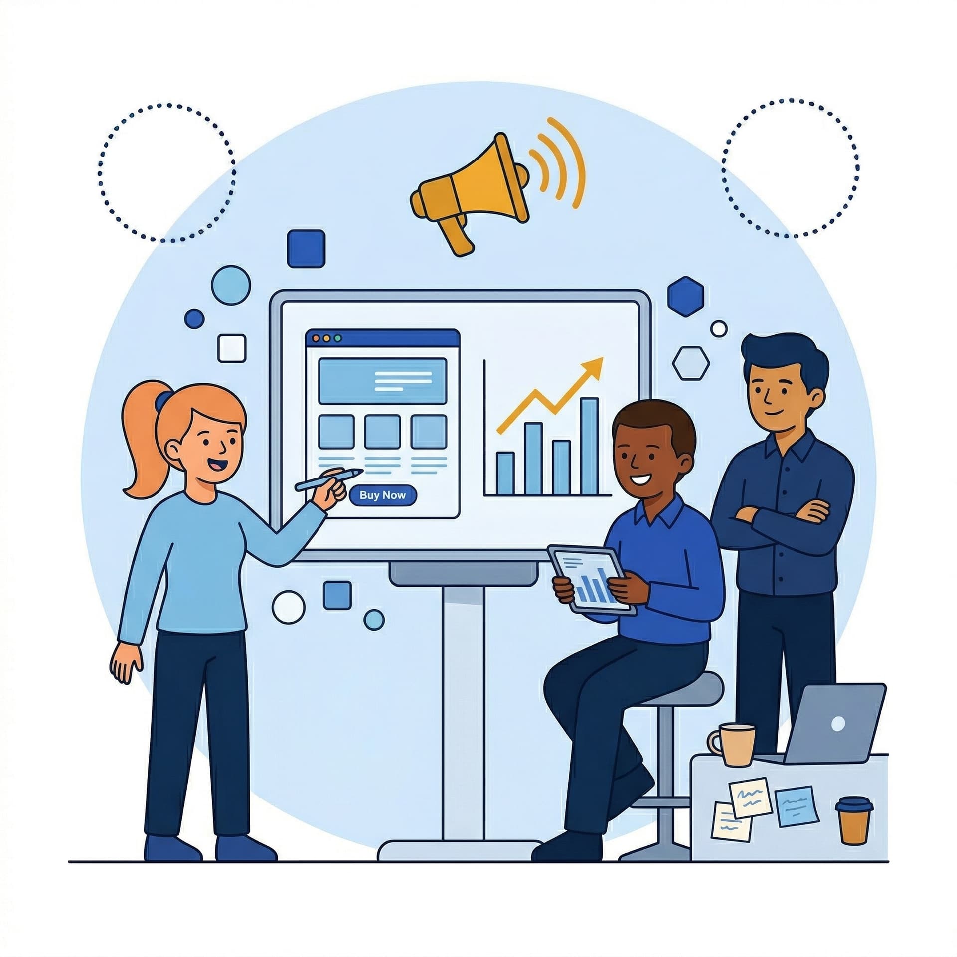 Digital marketing illustration